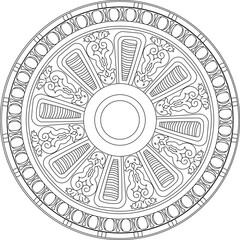 Sketch illustration silhouette vector image design ornament frame classic vintage ethnic traditional
