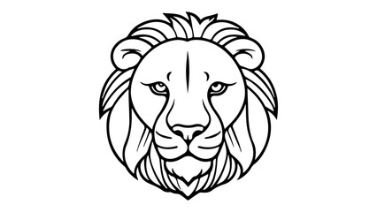 lion head vector illustration on white background