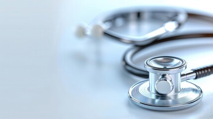 Close-up of a stethoscope, symbolizing medical care