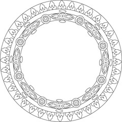 Sketch illustration silhouette vector image detail design ornament decoration icon logo symbol rosette classic vintage ethnic traditional european model 