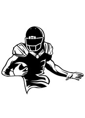 American Football | Smashing Football | Player | Football Splatter | Football Player | Football monogram | Football | Sports | Original Illustration | Vector and Clipart | Cutfile and Stencil