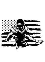 American Football USA | Smashing Football | Football | Sports | Football Player | Football Splatter | USA Player | Football monogram | Original Illustration | Vector and Clipart | Cutfile and Stencil