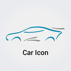 Icone Voiture Automobile Transport Silhouette Dynamique pour Design Logo Vecteur 