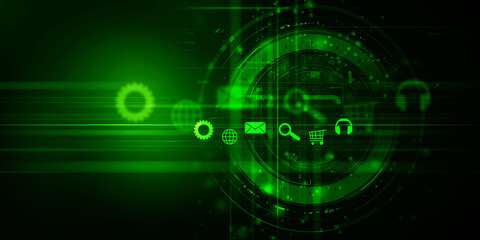 2d illustration abstract technology background