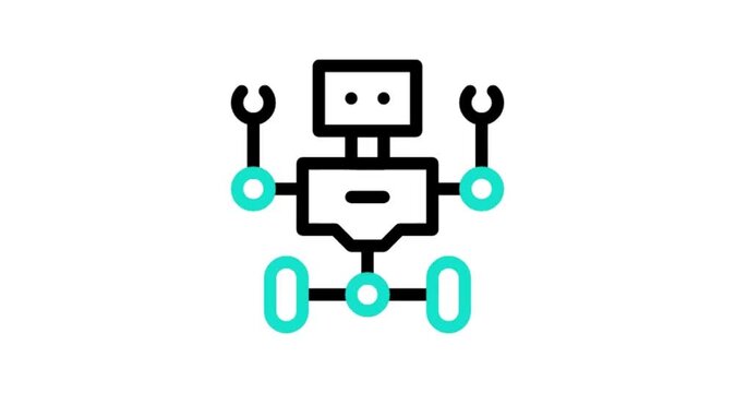 robot with headphones