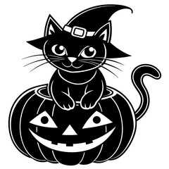 Halloween pumpkin kids vector,halloween line art vector
