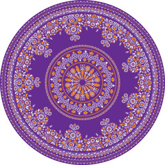Luxury Purple Colorful Elegant Mandala vector template. oriental mandala, Oriental pattern, Traditional Turkish, Arabic, Indian, Turkish, Pakistan ottoman motifs used for fabric, textile, Wallpaper .