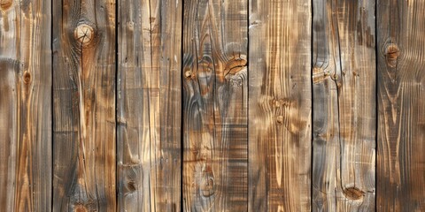 Fototapeta premium Rustic Elegance: Panoramic Old Brown Country Light Bright Wood Texture Banner. Vintage Wooden Background for Web Design, 4K Wallpapers, and Rustic-Themed Marketing. AI-Generated Seamless Natural Patte