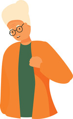 Senior woman holding her chest, experiencing discomfort or heart attack symptoms