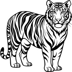 Tiger sideways vector 