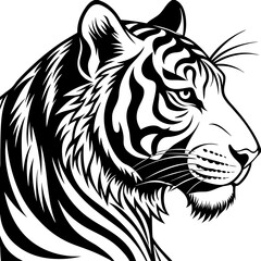 Tiger sideways vector 