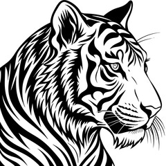 Tiger sideways vector 