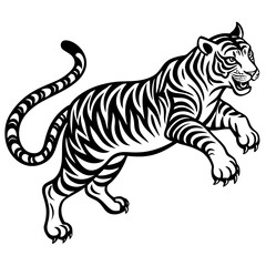 Tiger sideways vector 