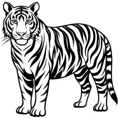 Tiger sideways vector 