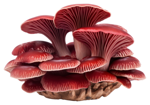 PNG Reishi mushroom fungus plant white background.
