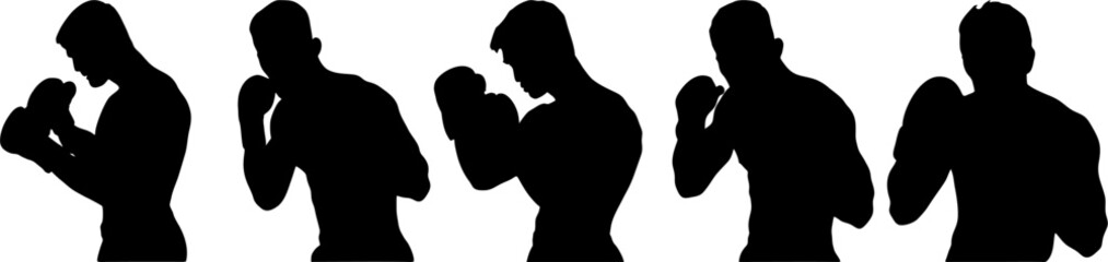 silhouette of a person , boxer silhouette vector