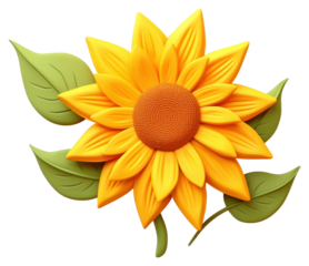 PNG Sunflower petal plant transparent background.