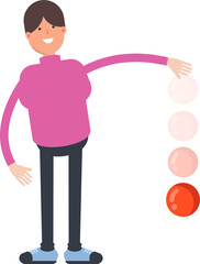 Boy Character Throwing Ball
