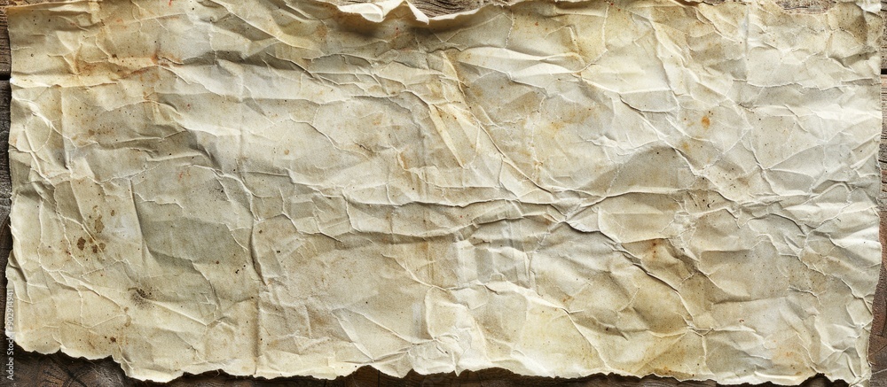Poster Vintage paper texture with a rough faded surface ideal as a blank page for text placement with white background copy space image suitable for retro and grunge design