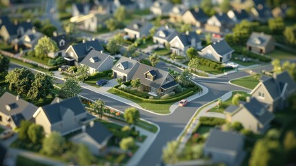 Residential Neighborhood Maquette Visualization