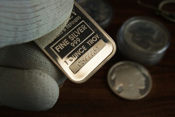 A bar of pure silver with a serial number.