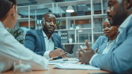 Obraz premium The business team discussion