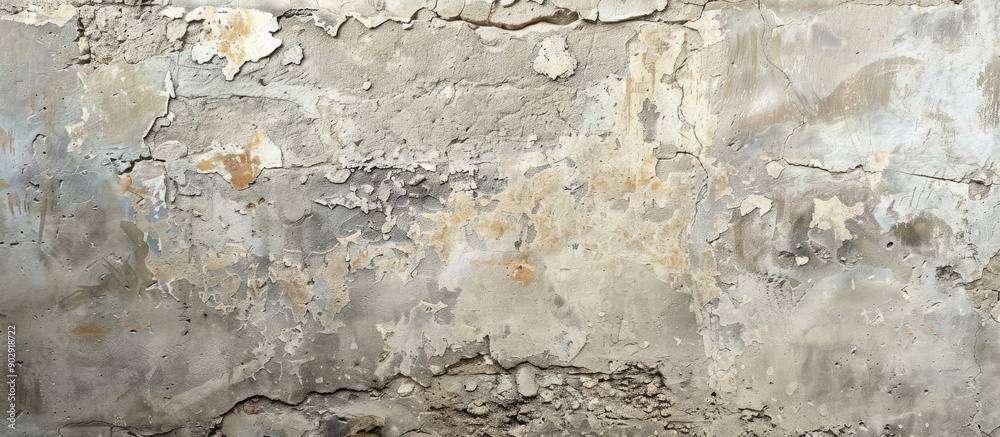 Leinwandbilder an old untreated wall with a rough plaster texture is visible in the background of the copy space im