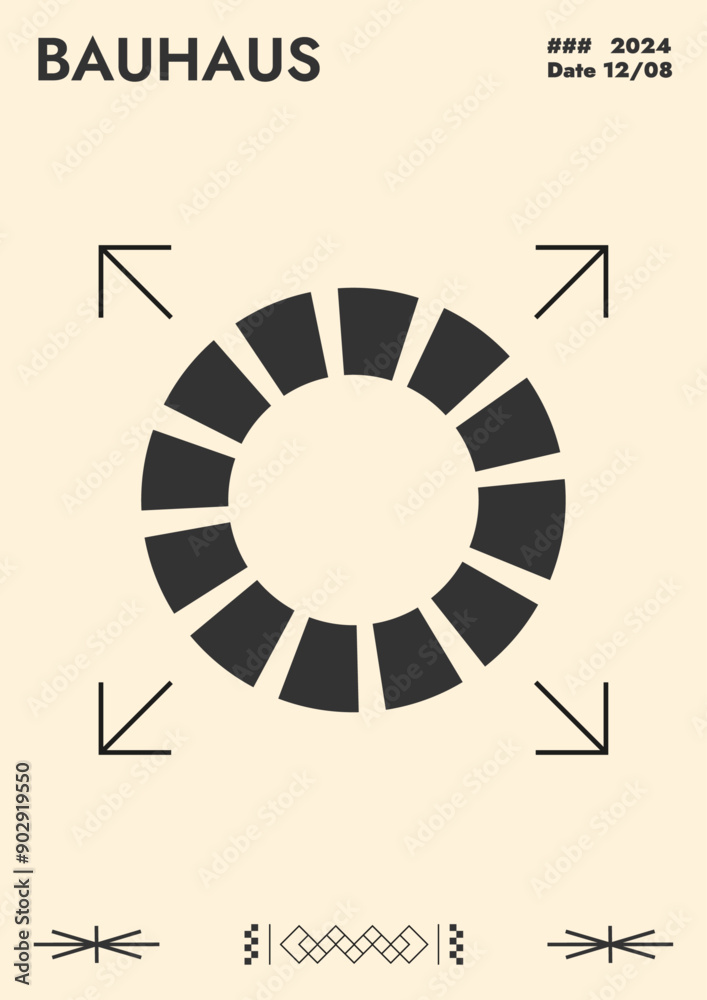 Poster Minimal abstract posters. Swiss Design composition with geometric shapes. Brutalist vector design template.