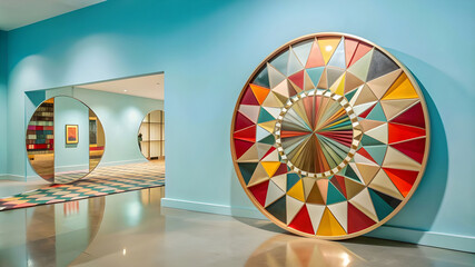 generate an image of a modern art installation