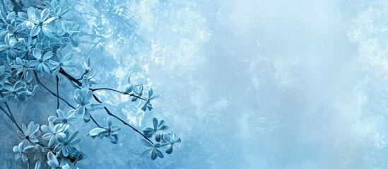 Background in a shade of blue with a copy space image