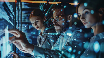 Business team with data-driven elements