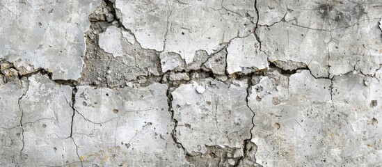 Obraz premium High resolution photo of a realistic seamless texture pattern displaying weathered concrete walls with cracks suitable for use as a background in designs with copy space image