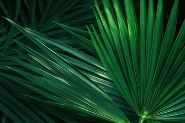 Obraz premium Green Palm Leaves Texture