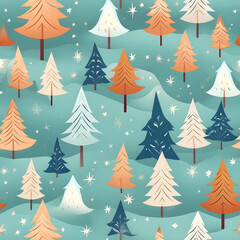 Obraz premium simple seamless pattern, 2d, cute, flat, illustration, Christmas, minimalism, Nativity Scene