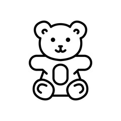 gummy bear, line style icon, isolated background