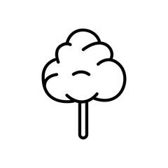 cotton candy, line style icon, isolated background