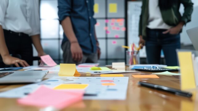 A team discussing event logistics in a meeting