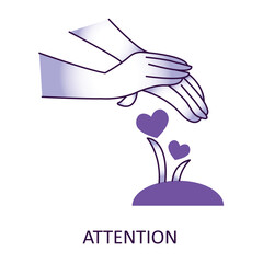 Attention, Awareness, Focus, Alert, Caution, Importance, Careful, Notice, Vigilance, Attention Icon.