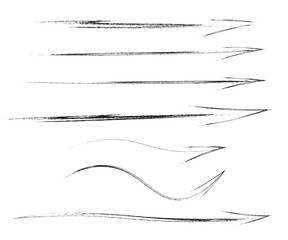 Set of abstract textured arrows in black.