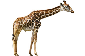  Realistic Image of a Giraffe on a White Background