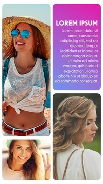 Modern Social Media Text and Image Slideshow