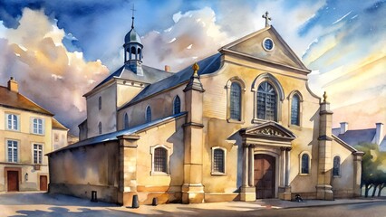 The Grand Facade Eglise SaintRemacle