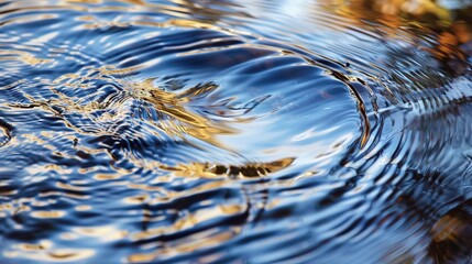 Golden Ripples on Blue Water: Reflections of Light and Nature