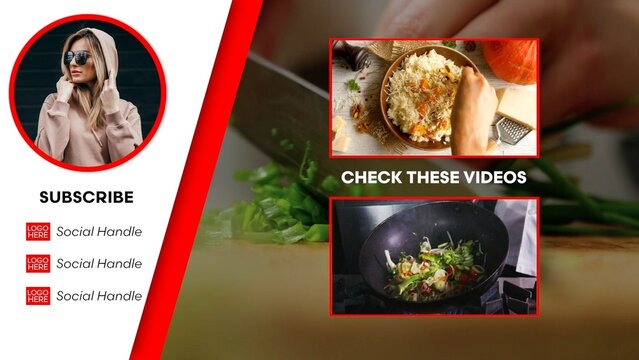 Modern Social Media Endcard Video Outro