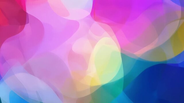 A kaleidoscope of colors and shapes collide merging and morphing into new and unexpected blurred transitions.