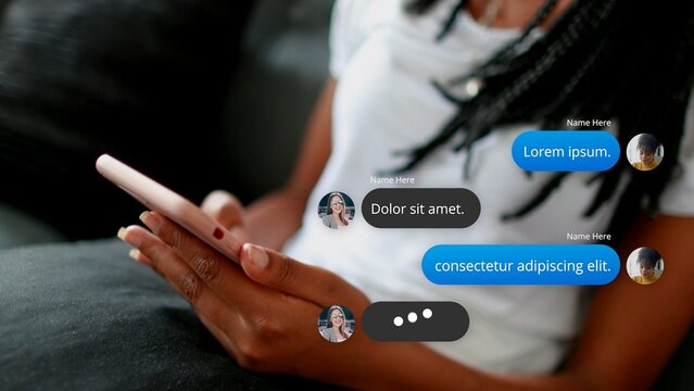 Modern Text Bubble Message With Photo
