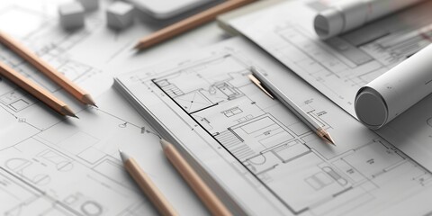 Modern Minimalist Interior Design. Sleek and Functional Living Space Concept