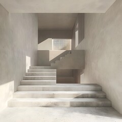 Minimalist Concrete Staircase Interior Design
