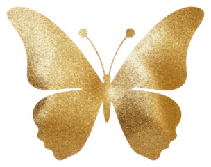 PNG Butterfly icon animal gold white background.