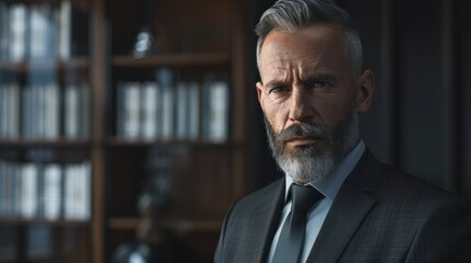 Naklejka premium business businessman office mature middle aged meeting man portrait corporate manager black, created using generative ai technology